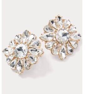 Lilly Pulitzer Spicy Socialite Clear Rhinestones Stud Earrings - New